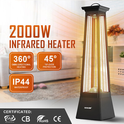 Maxkon 2000W Infrared Heater Tower 360° Carbon Instant Heat