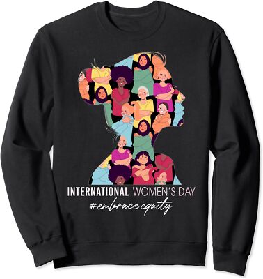 Embrace Equity International Womens Day 2023 Unisex Crewneck Sweatshirt