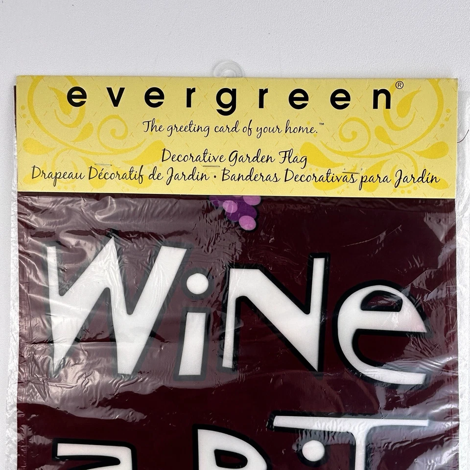 Bandera de jardín vertical 18” x 12” vino de una cara un poco mordaza regalo vino rojo Foto 4 de 4