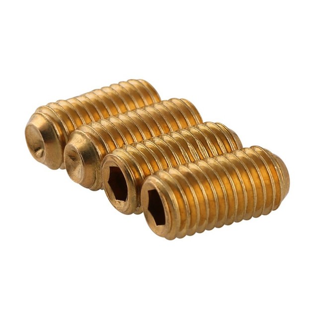 Solid Brass M4 x 6mm Grub Screw Cup Point Hex Socket Set Screws GB/T eBay
