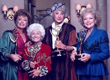 Golden Girls + Betty White & Beatrice Arthur Rue Mcclanahan Autograph