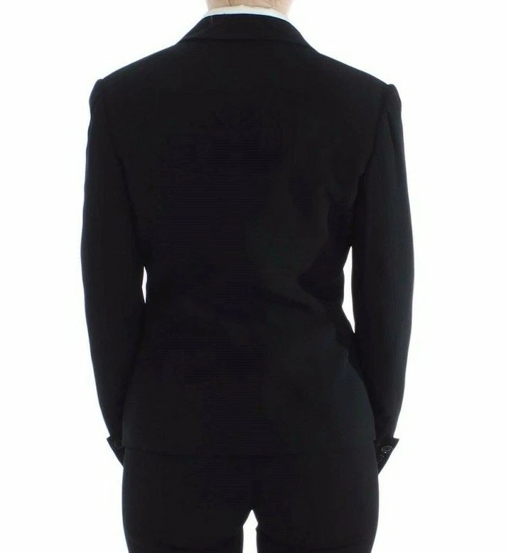 Traje EXTE Blazer Chaqueta Negro Dos Botones Logo s. IT46 / US12 / XL PRECIO DE VENTA SUGERIDO POR EL FABRICANTE $1000 Foto 3 de 4