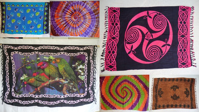 Sarong Pareo Strandtuch Halstuch Tuch Schal Batik Tiere Ara Tiger Fairy Löwe