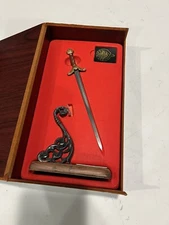 Hanwei Miniature Ching Sword 18th Century Letter Opener Pen Holder