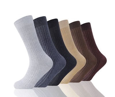 12 Paar nicht elastische Herrensocken 100 % reine Baumwolle Komfort weicher Griff Diabetiker 6-11