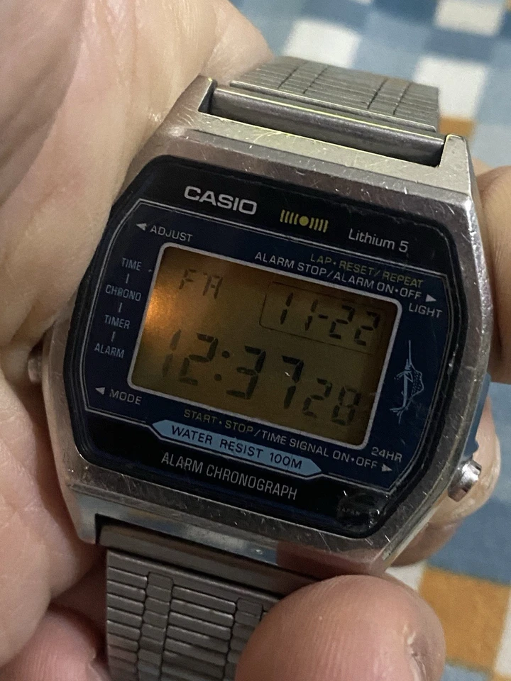 Vtg Casio Marlin Men H101 - Immagine 4 di 4