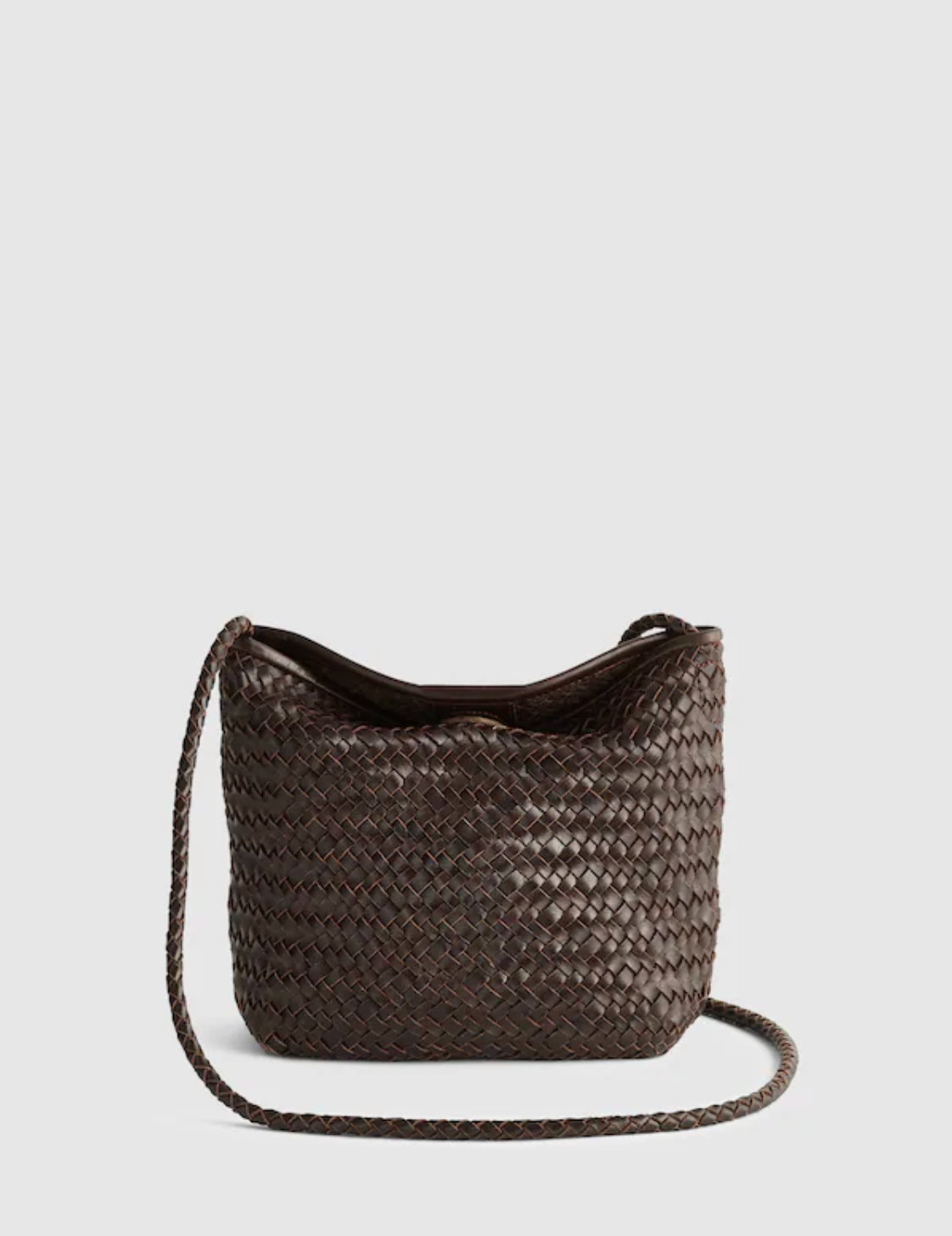 Madewell Signature Woven Crossbody Bag Straw Leather Trim Multi Color New