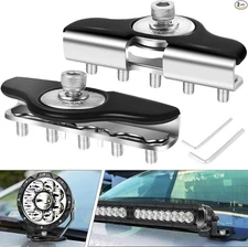 LED Light Bar Mounting Brackets 2PCS Pillar Engine Hood Mount Lights Bracket