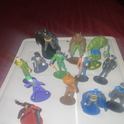 Batman Comic Book Miniature Figurine Lot - Batman, Robin, Joker, Riddler, Scare 
