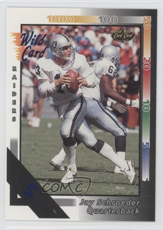 1992 Wild Card 5 Stripe Jay Schroeder #74 0h1