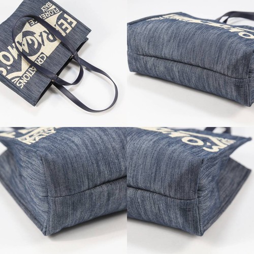 FERRAGAMO 24AW Logo Tote Bag (L) 219406 773820 Salvatore 2WAY Denim Handbag Wom - 第 9/10 張圖片