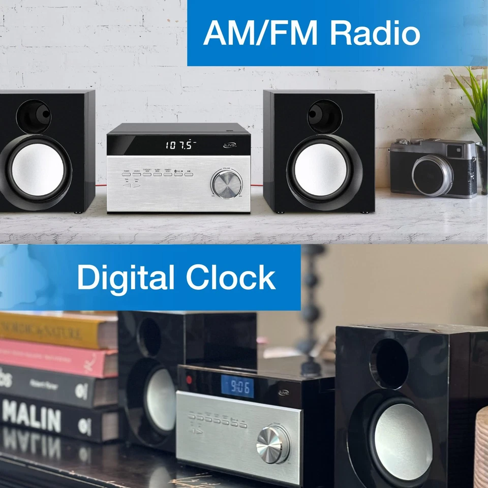 Wireless Home Stereo System, with CD Player and AM/FM Radio, Includes Remote ... - Image 2 of 4