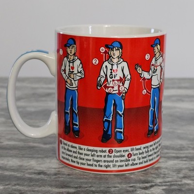 Teach Yourself The Robot Dance 14oz Ceramic Coffee Mug By Ginger Fox 2009