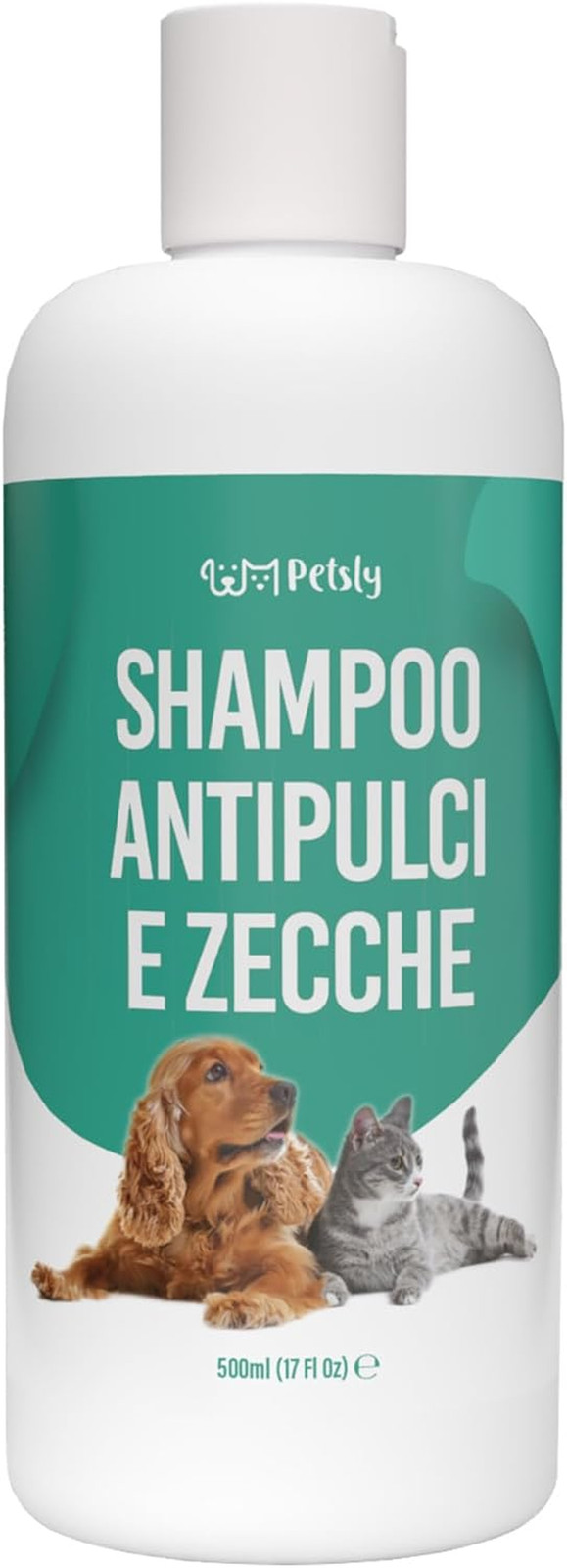 Shampoo Antiparassitario per Cani E Gatti - 500Ml - Aiuta a Contrastare Pulci E 