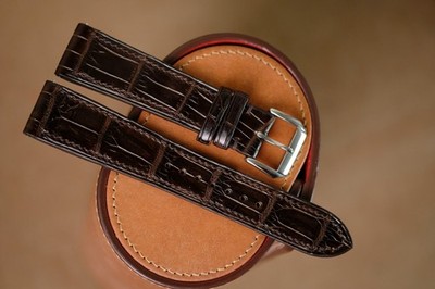 Handmade brown Leather Watch Strap watch band size 20/18   Custom Size Length
