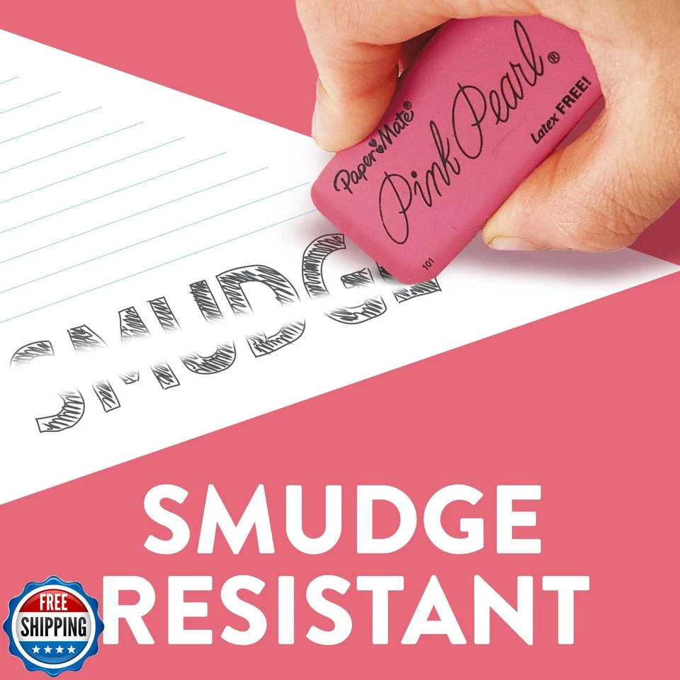 Gomas de borrar Paper Mate | Gomas de borrar grandes Pink Pearl 12 unidades Foto 4 de 4