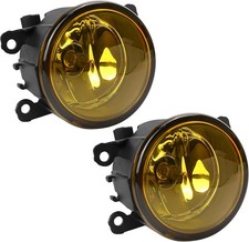 1 Pair Bumper Yellow Lens Fog Light Lamp Assemblies Driving Fog with 55W H11 Hal