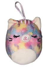 Squishmallows Kelly Toy Erika Cat Small Tie Dye 4" Stuffie Plushie Ornament 2023