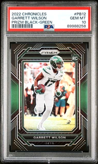 Garrett Wilson Panini Chronicles Prizm Black #PB12 Green