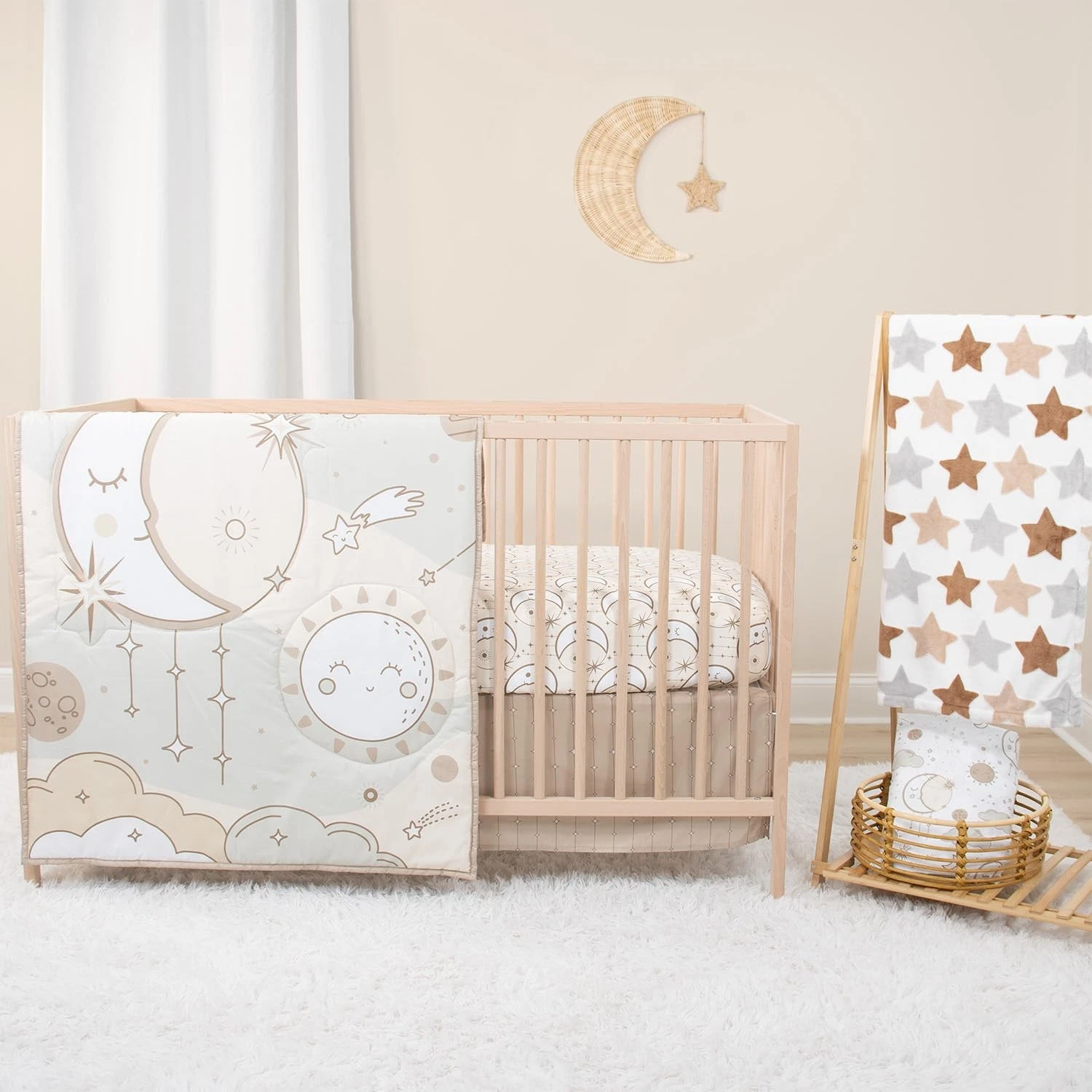 The Peanutshell 5 Piece Baby Crib Bedding Set for Boys Girls - Newborn, Infa...
