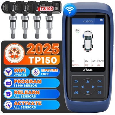 XTOOL TP150 WiFi TPMS Programmier- und Diagnosetool mit 4 Stück TS100PRO
