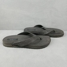 Capelli New York Glitter Women's Flip Flop 10 Black Thong Casual Slip On Sandals