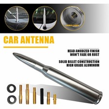5.5 50cal Bullet Antenna For Ford Dodge Chevy Gmc Jeep Toyota Aluminum Silver 5.5 50cal Bullet Antenna For Ford Dodge Chevy Gmc Jeep Toyota Aluminum Silver