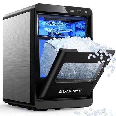 Nugget Ice Maker Countertop, 40Lbs/24H Pebble Ice Maker Machine, Self-Cleaning C