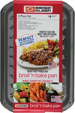 Range Kleen BP106X Air Fry, Bake and Broil Pan 8.5 X 12.75" Black