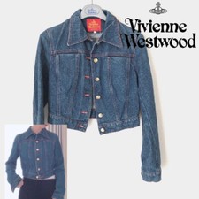 Vivienne Westwood Made In Italy Size 42 Denim Jacket Rare Indigo blue Used