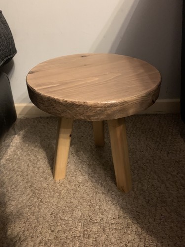 Vintage Rustic Stool / Small Stool / Handmade / Plant Stand / Distressed Solid - Picture 7 of 7