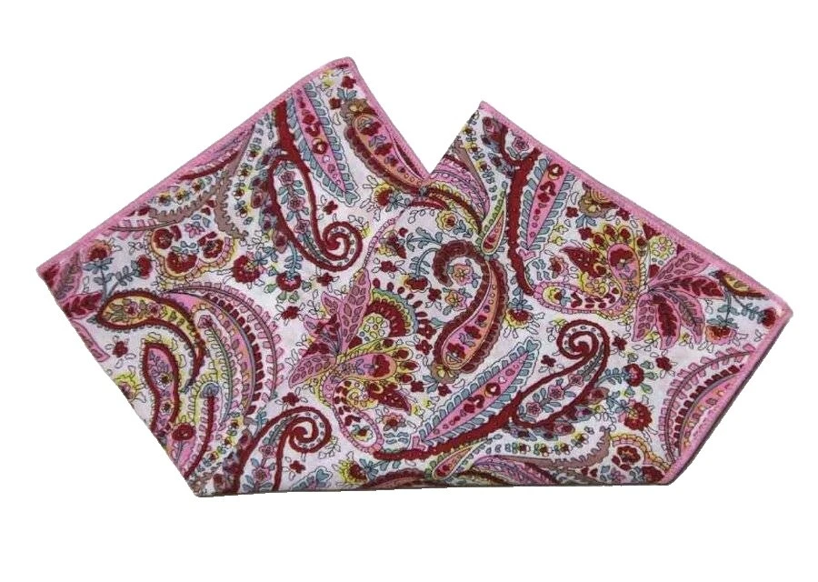 Cotton Blend Paisley Handkerchiefs for Men