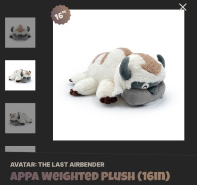 Youtooz Avatar Appa Weighted Plush *Plush 16” NEW* In