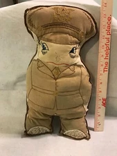 vintage 1940s handmade soldier rag doll