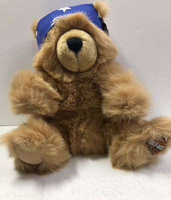 Harley Davidson 9'' Plush Bear Bandana 2000 Cavanagh Official Licensed - Seated