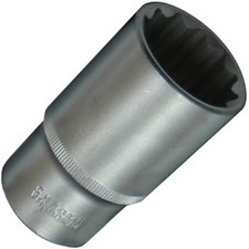 Lange 12-KANT Steckschlüsseleinsätze Stecknuss Nuss VIELZAHN 34 mm 1/2"-Antrieb