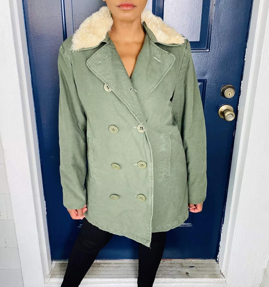 Hunter green deals pea coat