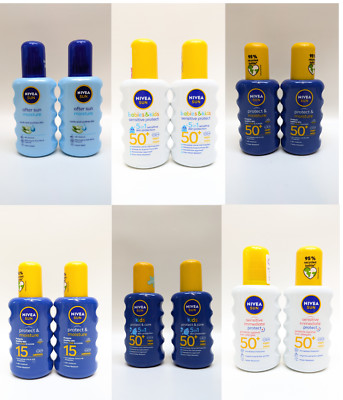 2 x Nivea Sun Protect & Moisture Sonnencreme Spray 200ml Wählen Sie Ihr Sonnencreme Set