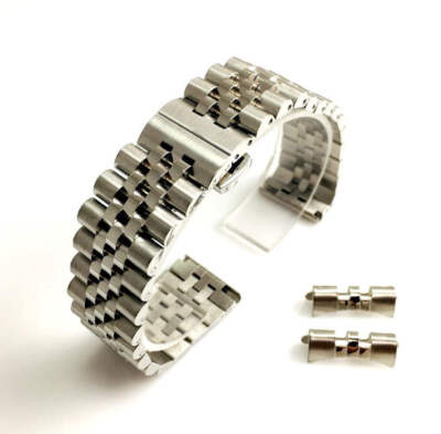 Jubilee Style Metal Replacement Watch Band 13mm 15mm 17mm 19mm 21mm 23mm #7031