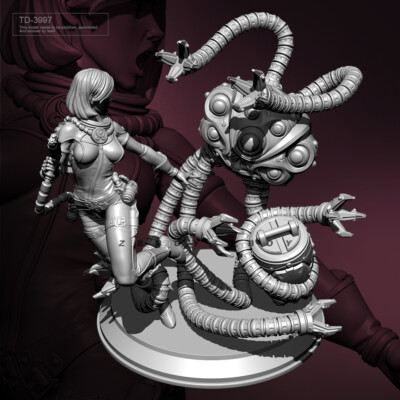 Sci-fi Girl 3D Print Model Kit Unpainted Unassembled 38mm 50mm 75mm