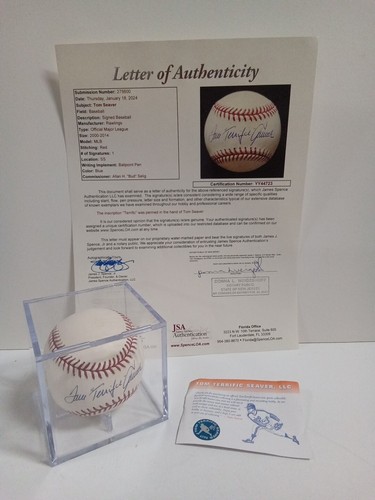 Tom Seaver Firmado Inscrito "Terrible" OML Béisbol JSA -120 # - Imagen 1 de 7