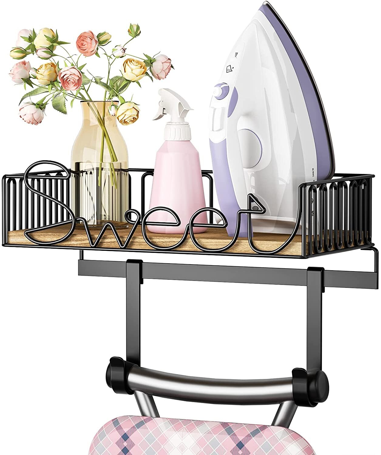 Ironing Board Wall Hanger Mount Iron Holder Laundry And Room Rack Storage Door-image