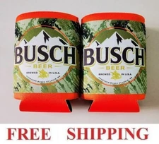 BUSCH BEER 2  12oz  BEER CAN COOLERS COOZIE COOLIE KOOZIE HUGGIE BUD NEW