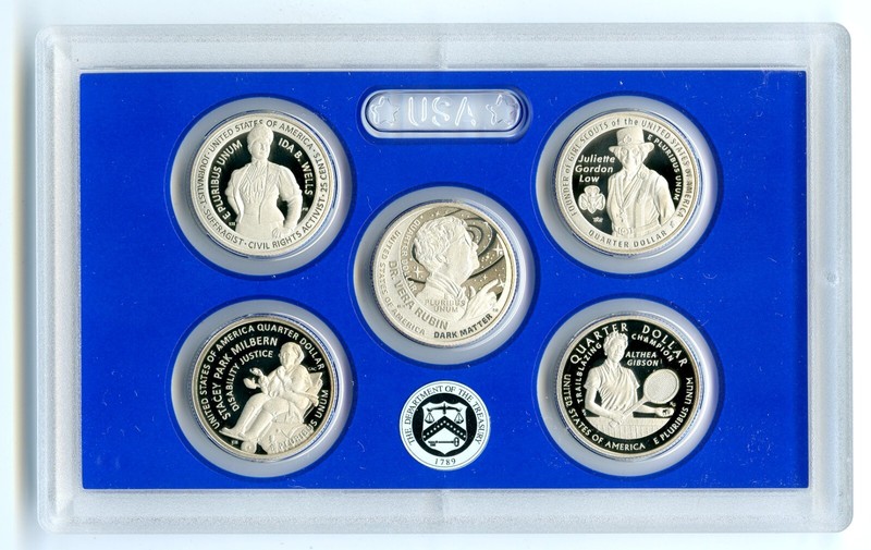 2025 S US MINT PROOF AMERICAN WOMEN 5 COIN QUARTER SET - NO BOX OR COA