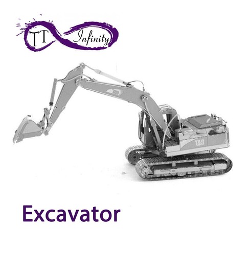CAT Construction Vehicle Metal Model Kits 3D Silver Cut Steel DIY Hobby Gift - Picture 23 of 24
