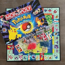 Pokemon Edition Monopoly Board Game Replacement Parts Pieces 1999 Nintendo 1998