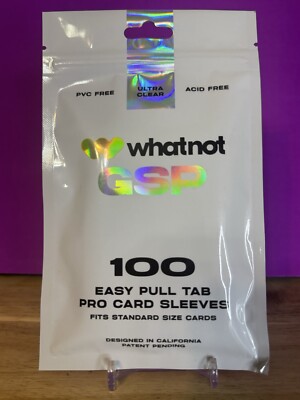WHATNOT GSP 100 Easy Pull Tab Card Sleeves Pack Sealed DISCONTINUED Official  