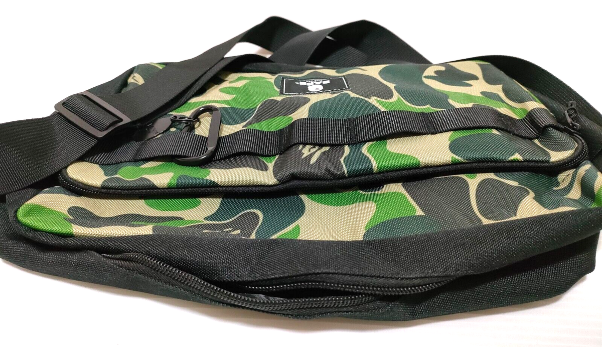 A Bathing Ape BAPE Camo Shoulder Bag Crossbody with Carabiner 2021