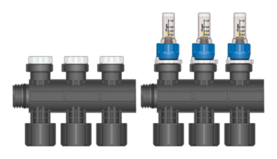シェルスランプロ TwistSeal® Mini (40mm) 3-port Z.V.Supply & Flow Meter Return