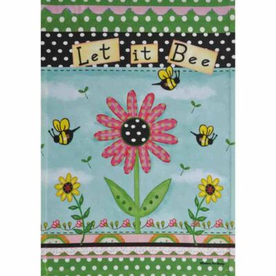 LET IT BEE 12.5'' X 18'' GARDEN FLAG 11-2221-168 RAIN SHINE SEASONAL